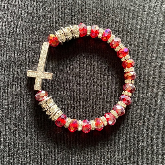 Cross beaded bracelet - Picture 2 of 2